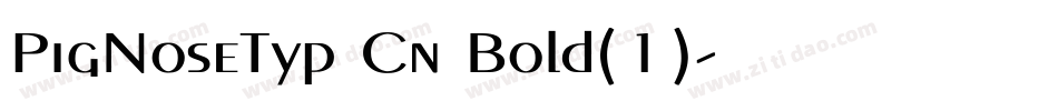 PigNoseTyp Cn Bold(1)字体转换